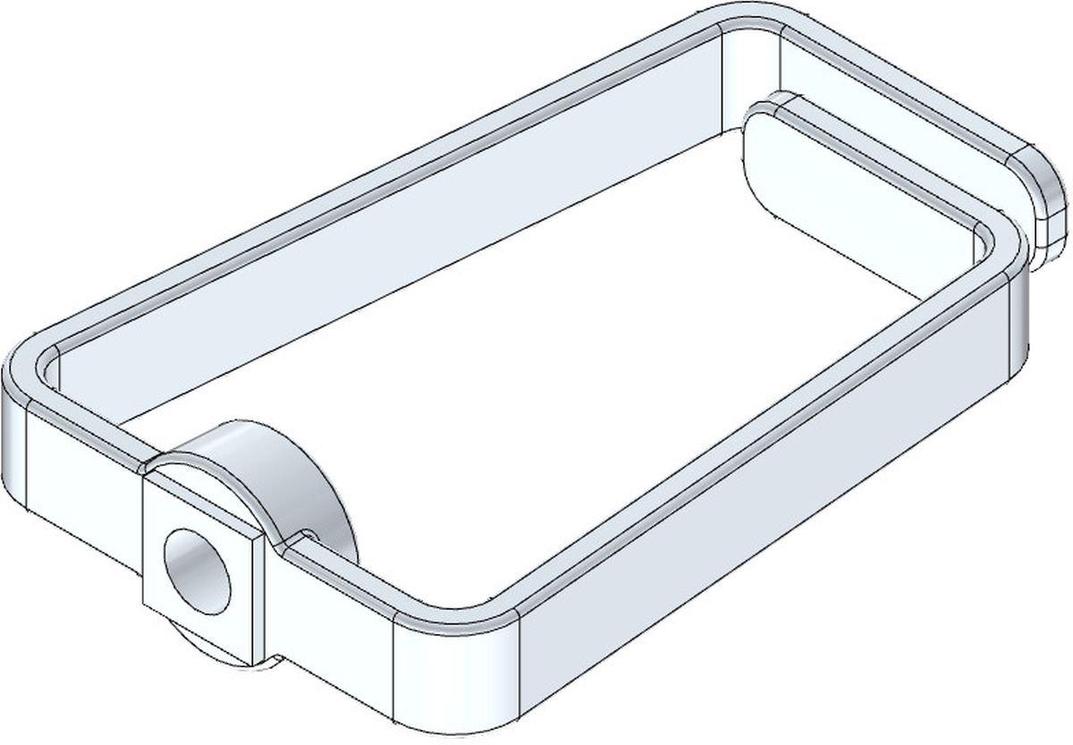 10 Stück Kabelrangierbügel für Netzwerkschränke aus Kunststoff grau 43x 60 mm