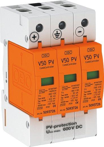 Photovoltaik-Komplettblock V50, 600 V DC mit FS