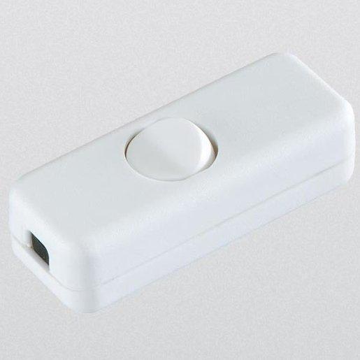 Schnur-Zwischenschalter Serie 8007 Ausschalter 2A 250V 1-polig weiß/weiß