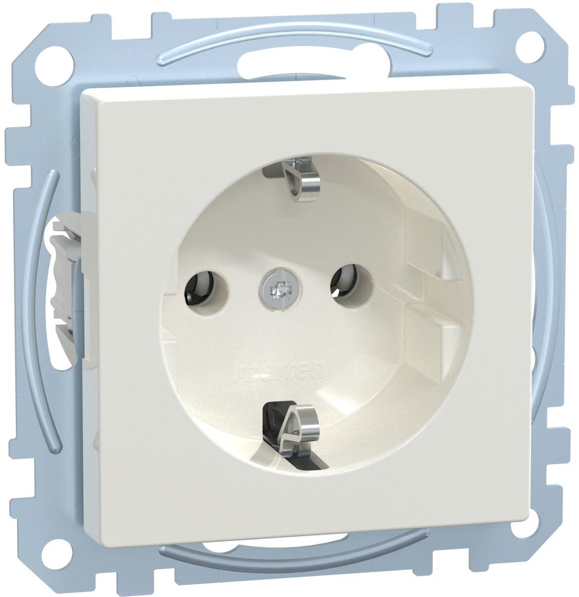 SCHUKO-Steckdose Steckklemmen polarweiß glänzend