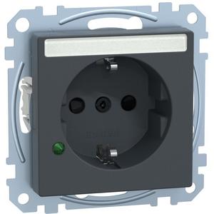 SCHUKO-Steckdose mit Übersp.schutz und Schriftfeld BRS StK ant