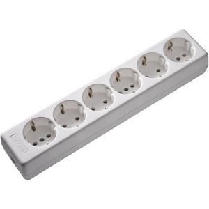 Tischverteiler ohne Kabel 6-fach reinweiß