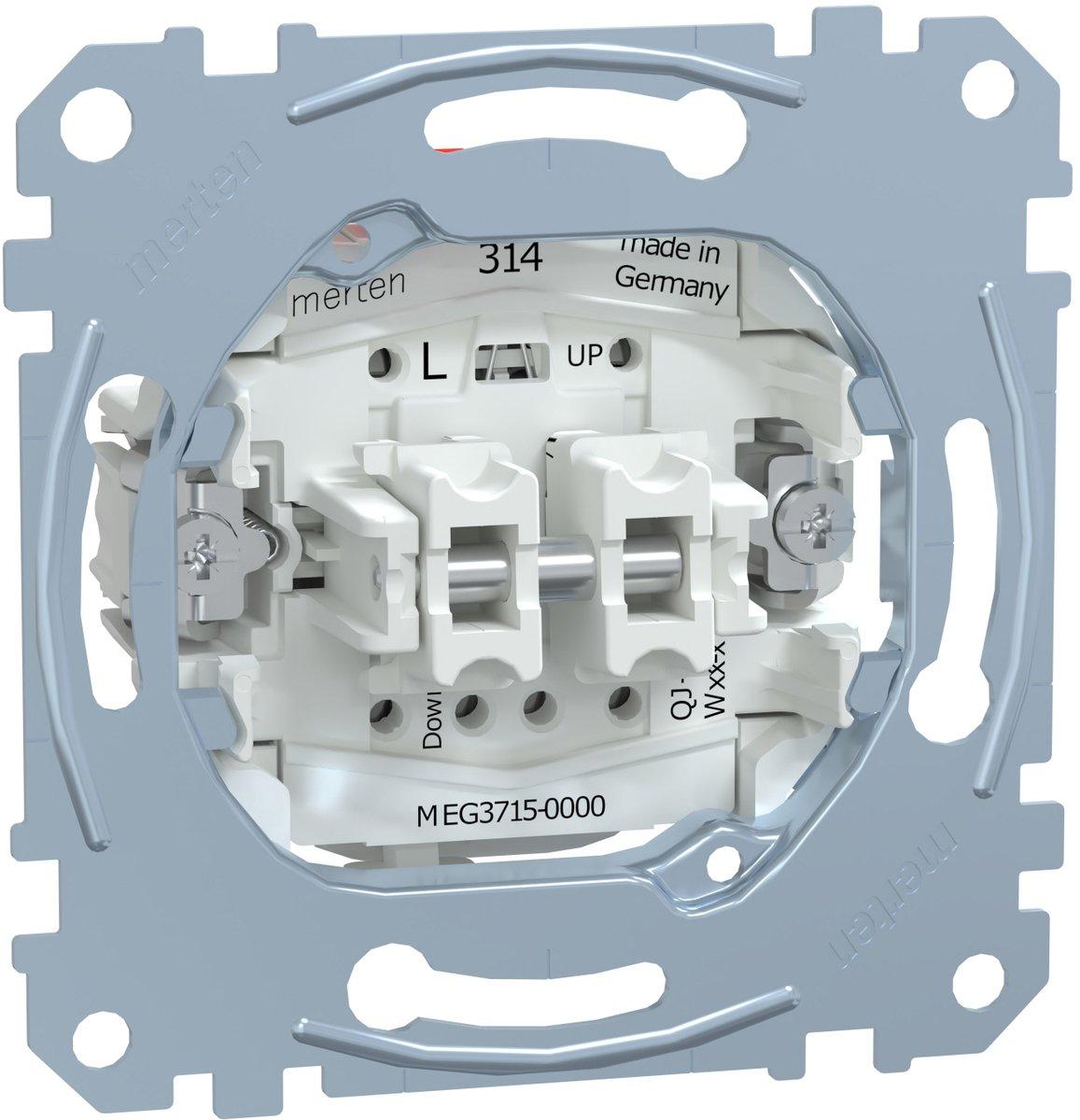 Rollladenschalter-Einsatz 1-polig 10 A AC 250 V Steckklemmen