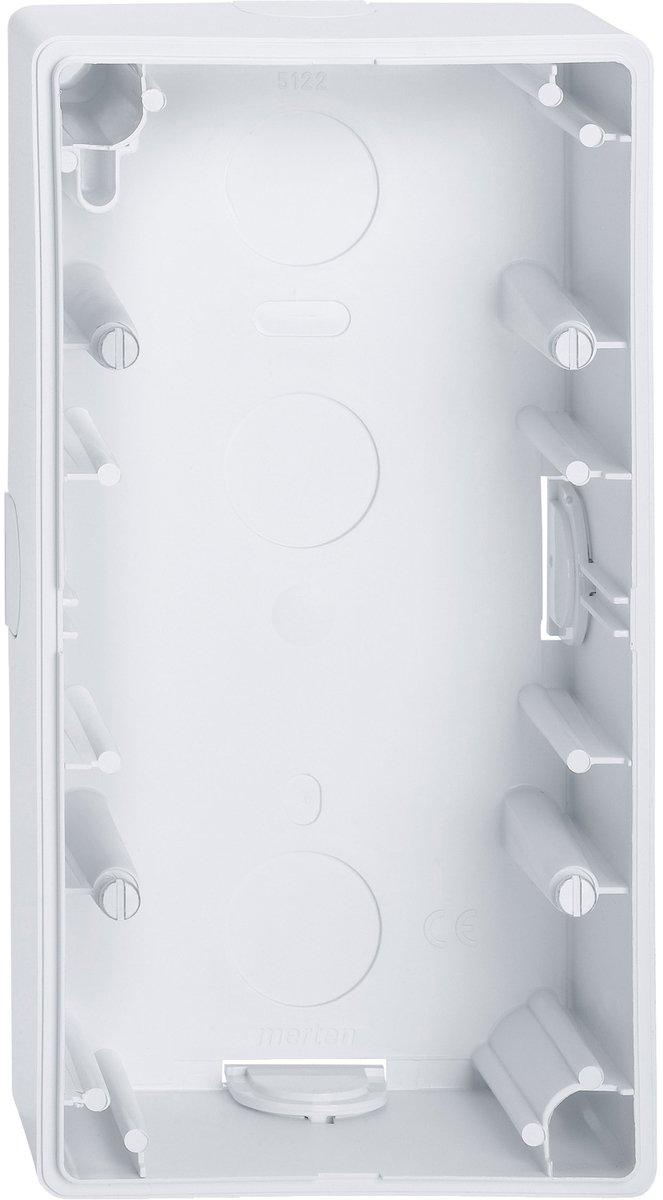 Aufputz-Gehäuse 2-fach aktivweiß glänzend