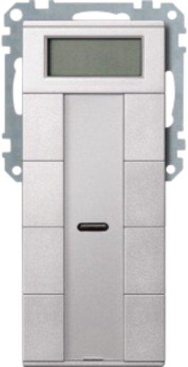 Taster 4-fach plus mit Raumtemperaturregler aluminium