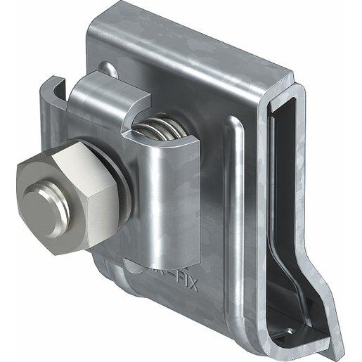 Rinnenklemme mit Feder V2A