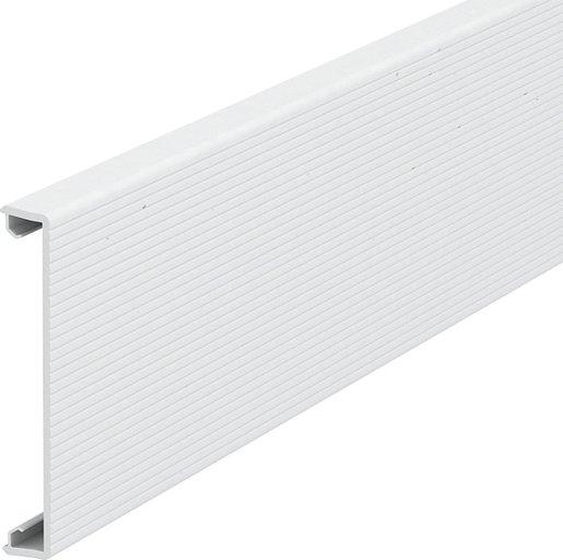 Oberteil kanneliert 80x2000mm PVC reinweiß RAL 9010
