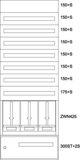 Zählerverteilereinsatz Steiermark BPZ-MES-STN-800/20-3