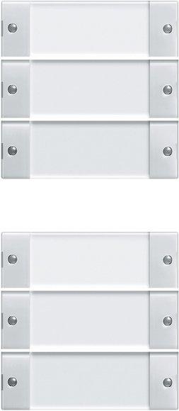 Wippenset 6-fach beschriftbar System 55 Klar/reinweiß