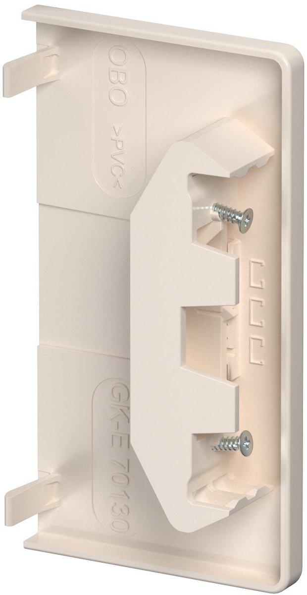 Endstück 70x130mm PVC cremeweiß RAL 9001