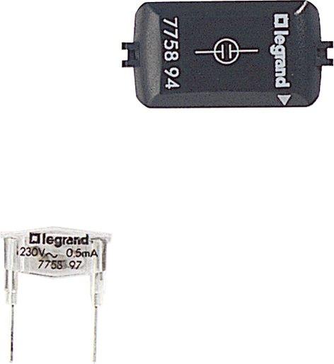 Glimmaggregat 230 V AC 0,5 mA grün