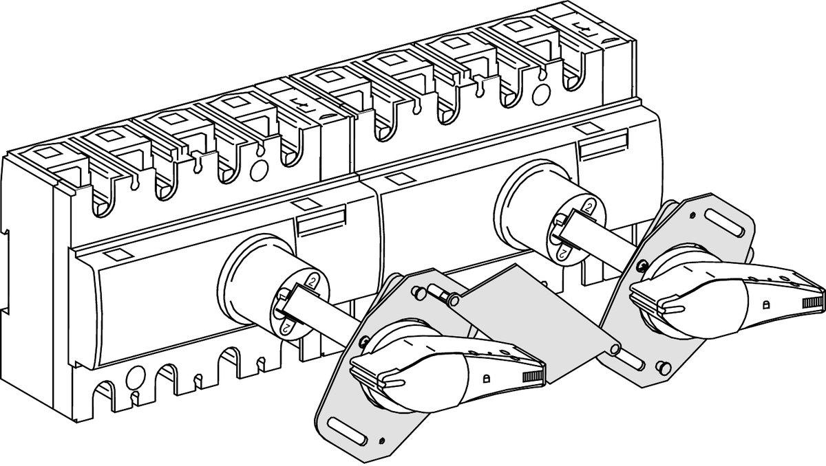 Mechanische Verriegelung,für Geräte mit erweitertemDrehantrieb,INS40-160