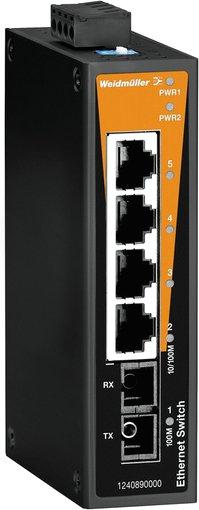 4 Port Netzwerk Switch 4xRJ45 1xSC