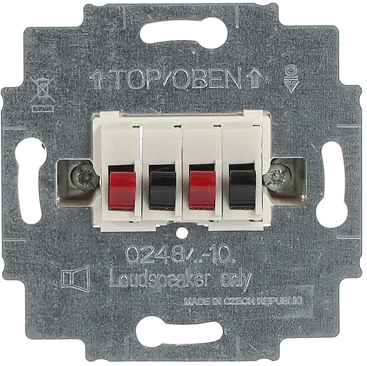 Lautsprecher Anschlussdose EInsatz gerade Ausführung 4-fach weiß