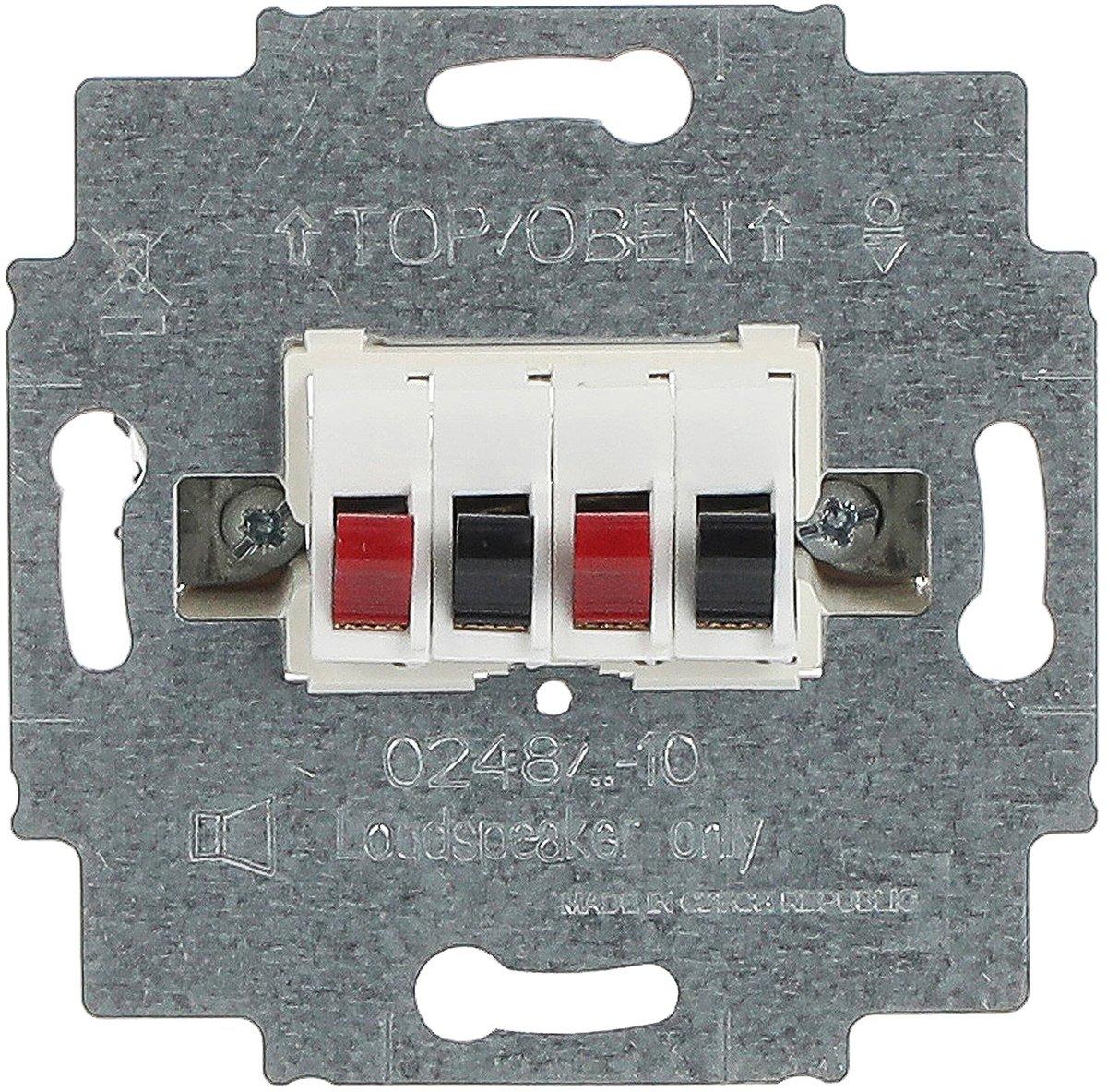 Lautsprecher Anschlussdose EInsatz gerade Ausführung 4-fach alpinweiß