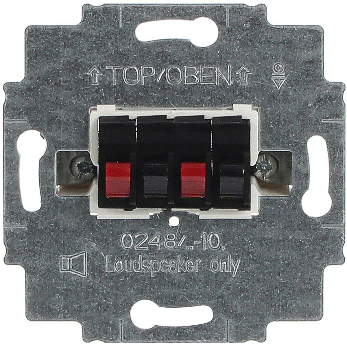 Lautsprecher Anschlussdose EInsatz gerade Ausführung 4-fach anthrazit