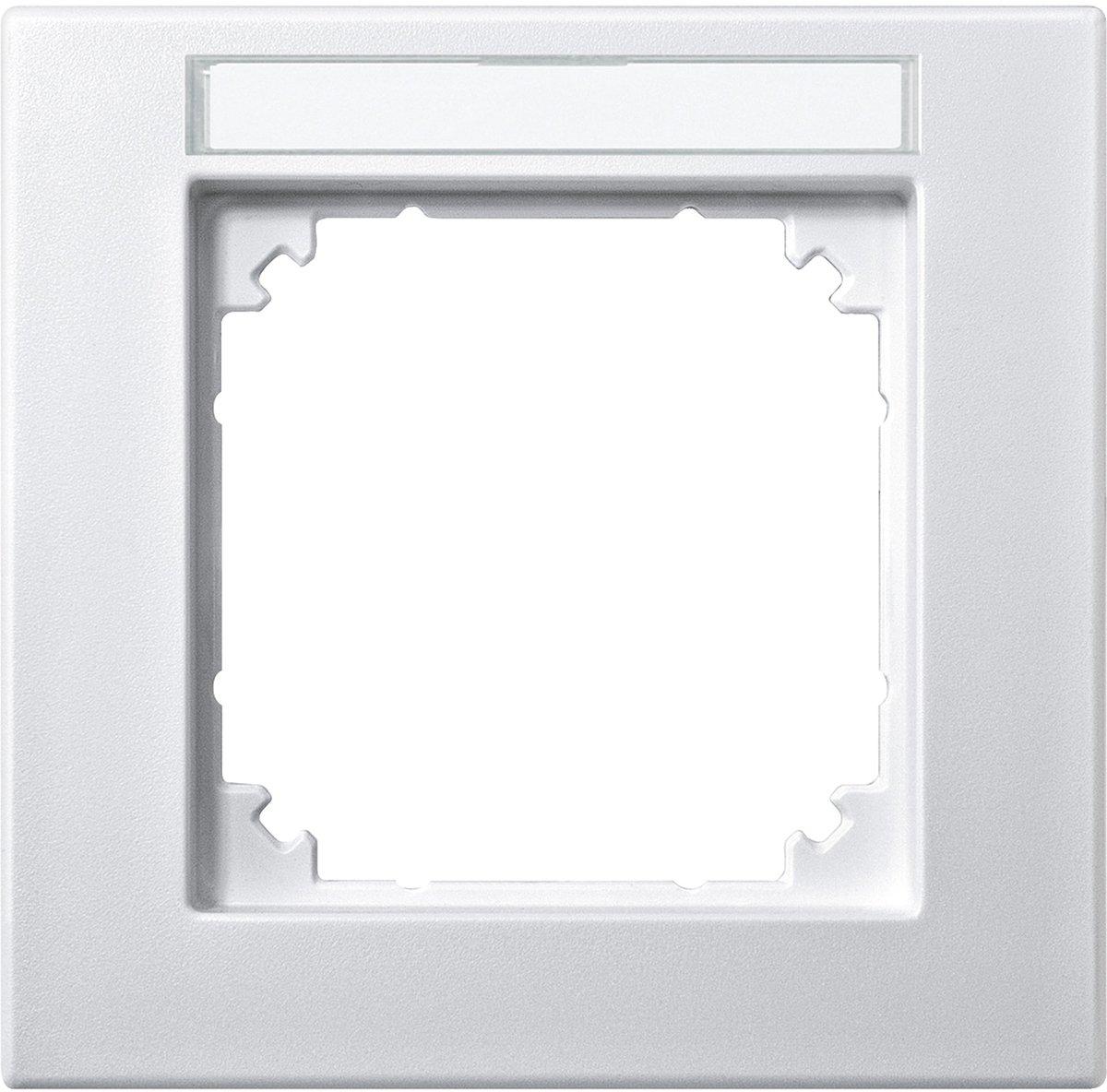 Abdeckrahmen 1-fach beschriftbar polarweiß matt