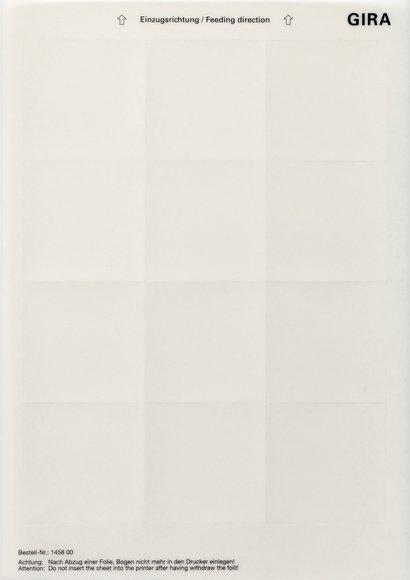 Beschriftungsbögen im DIN A4-Format 62,0 x 62,0 mm reinweiß