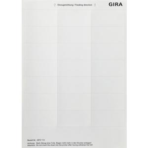 Beschriftungsbögen für Flächenschalter 33,5 x 67mm reinweiß