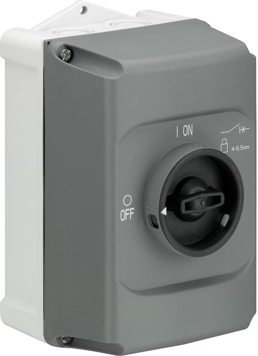 Isolierstoffgehäuse gr/sw IP65 Normalausführung 3fach abschließbar