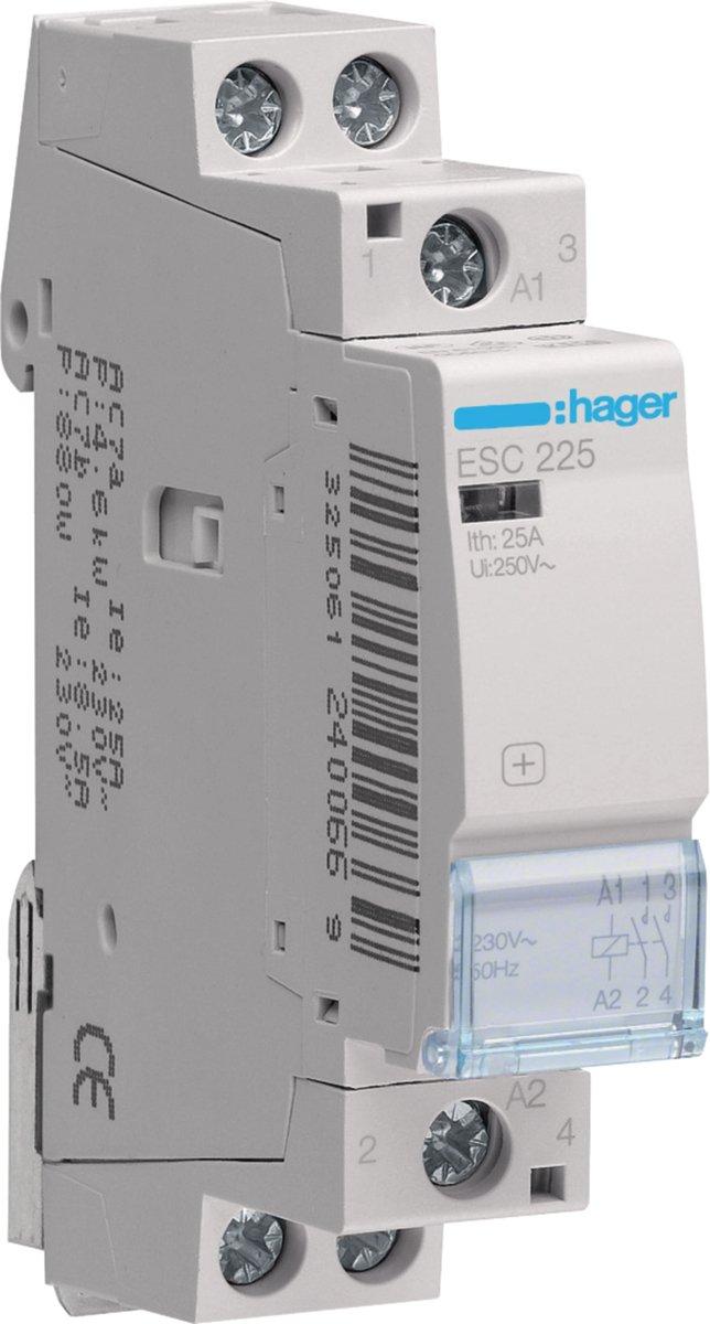 Installationsschütz für Reiheneinbau 25 A 2S 230 V ESC225