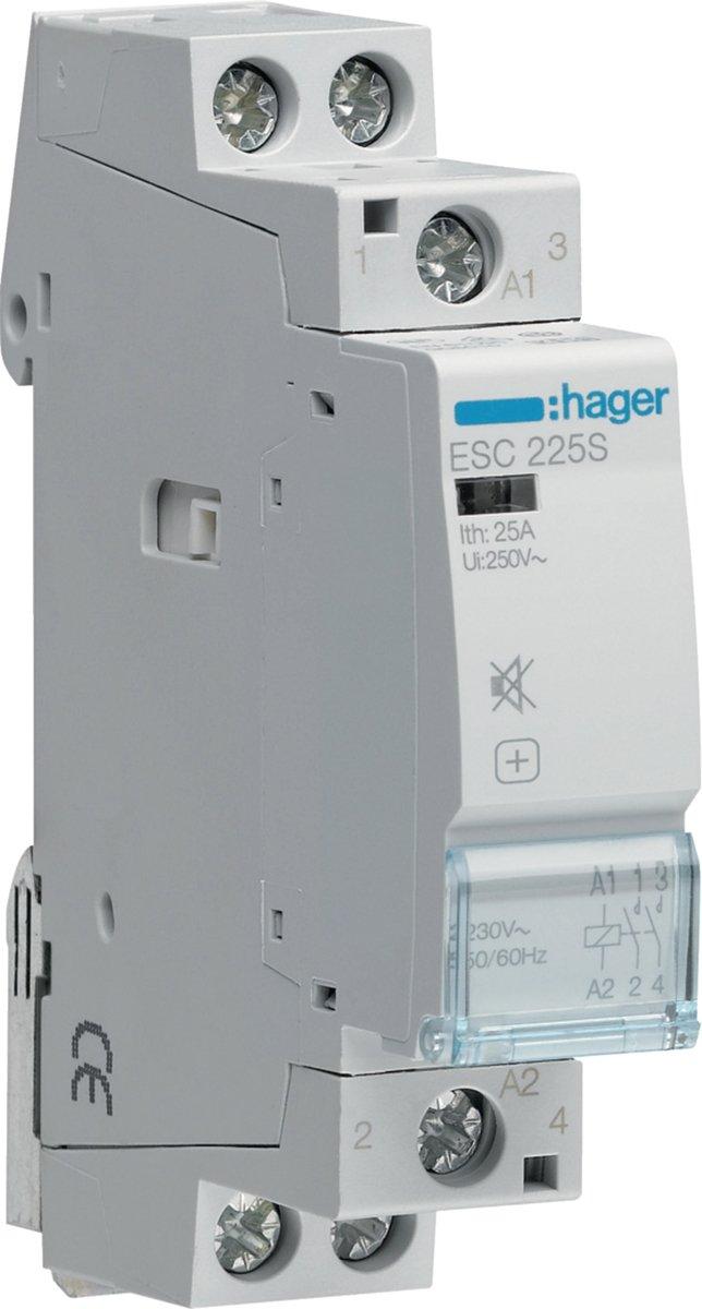 Installationsschütz für Reiheneinbau 25 A 2S 230 V brummfrei ESC225S