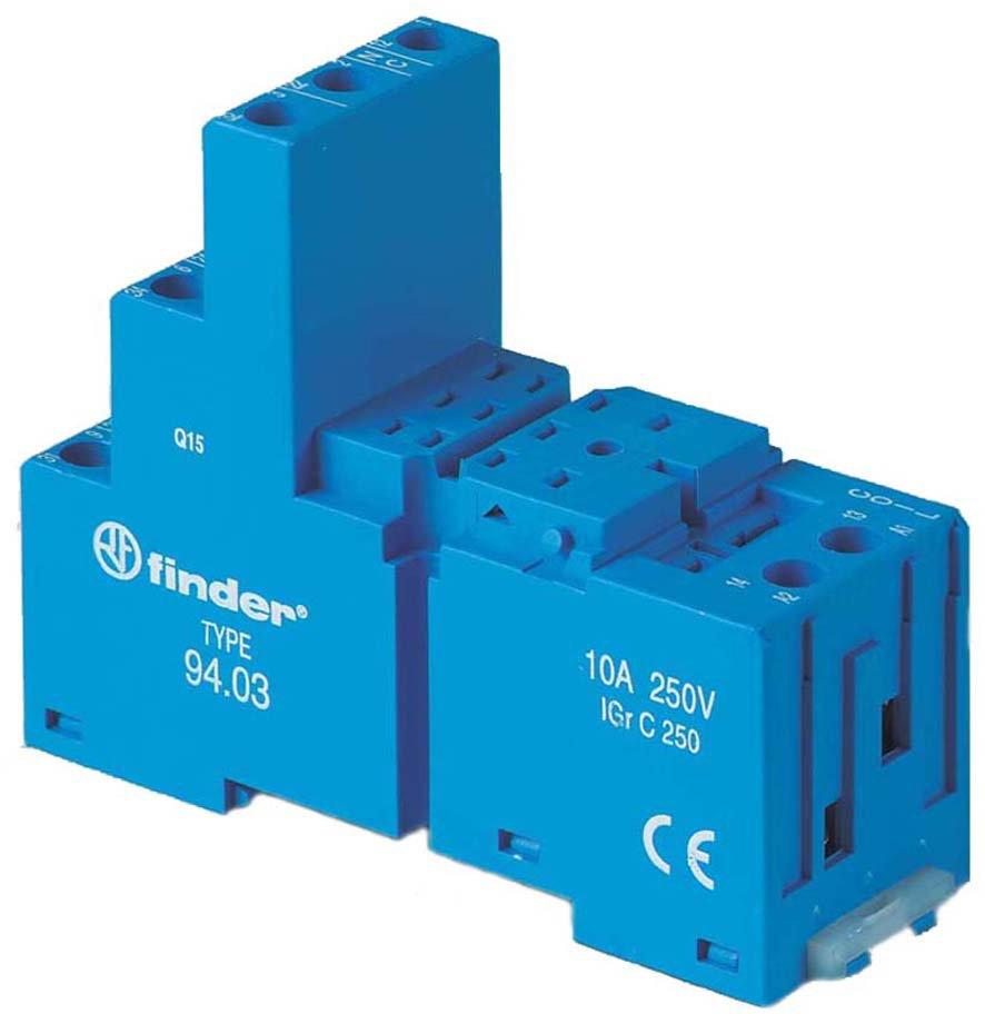 Relaisfassung Schraubklemmen für Timer- Relaistyp 85.03 blau Serie 94