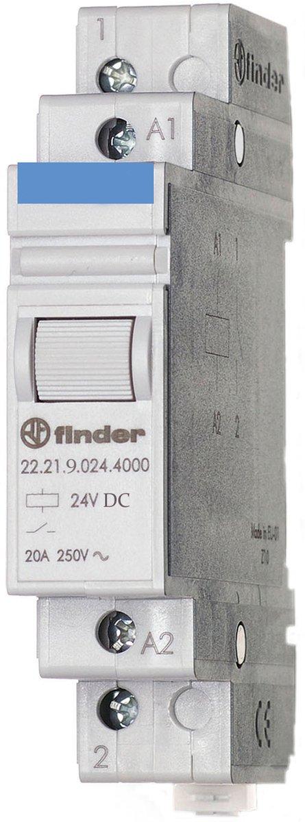 Installationsrelais f. DIN-Schiene 1S 20A Prüftaste 24 V DC Serie 22
