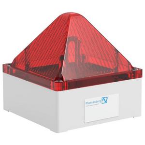 Klassische Blitzleuchte 5 Joule im Pyramidendesign IP55 230V AC ROT