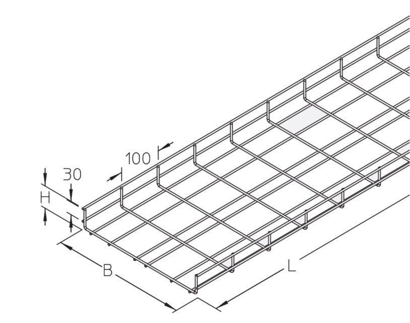 Gitterbahn G50-30 sz 300mm breit