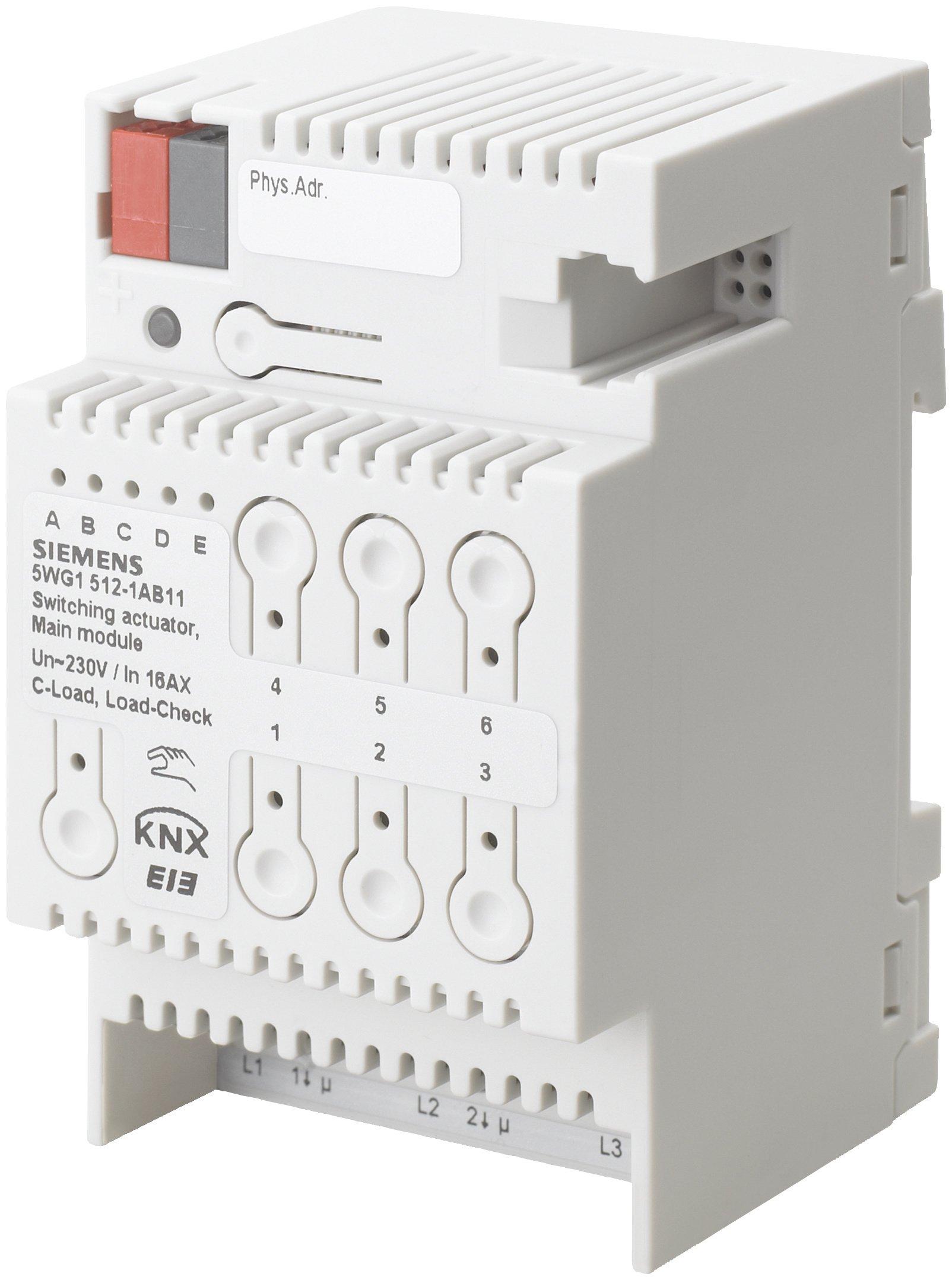 KNX Schaltaktor Hauptmodul 230V AC 16A 3-fach C-Last Strommessung REG