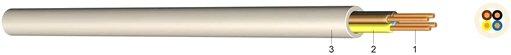 PVC Fernmelde-Schlauchdraht YR 4x0,8 weiß Eca 100m Bund