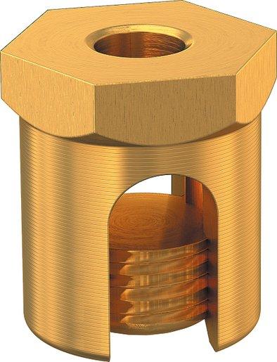 Erdungsschraube mit Befestigungsgewinde M6 25mm CuZn