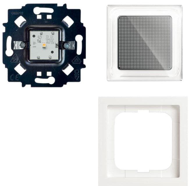 Komplettset Busch-iceLight mit Nachtorientierungslicht studioweiß -future linear