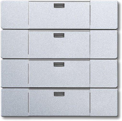 Wandsender Waveline 4-fach silber Funk mit Beschriftungsfeld