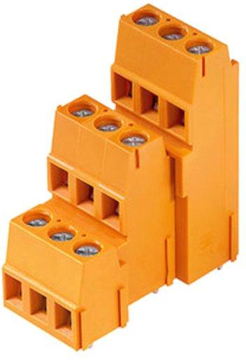 Leiterplattenklemme 90° orange 15-Polig 3,5 mm verzinnt