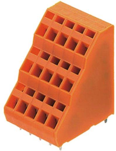 Leiterplattenklemme 135° orange 15-Polig 3,5 mm verzinnt