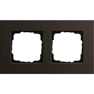 2-fach Abdeckrahmen für Esprit Aluminium braun