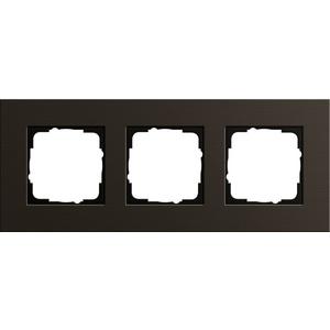3-fach Abdeckrahmen für Esprit Aluminium braun