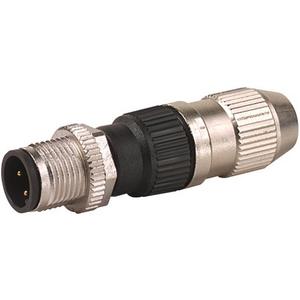 M12 Stecker gerade selbstanschl. Schneidklemme 3-polig 0,25 bis 0,5mm²