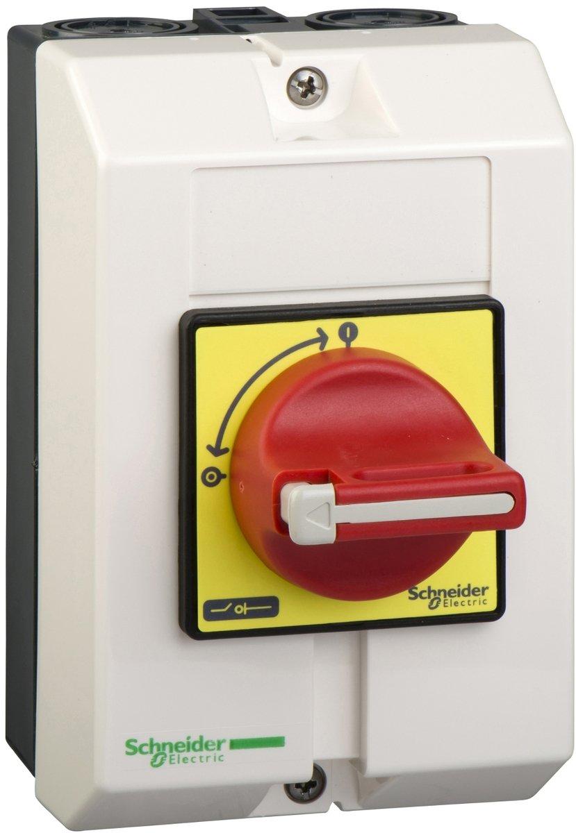 Not-Aus/Hauptschalter 3p 690V 32A mit Aufbaugehäuse Griff rot