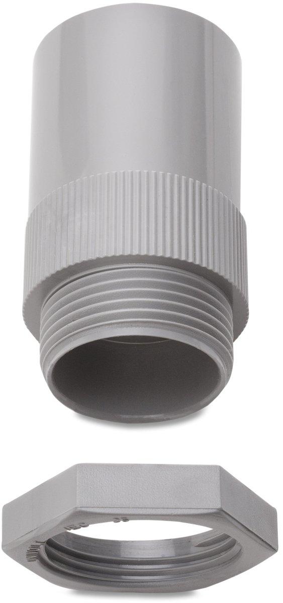 Adapter mit Außengewinde und Sechskantmutter 6