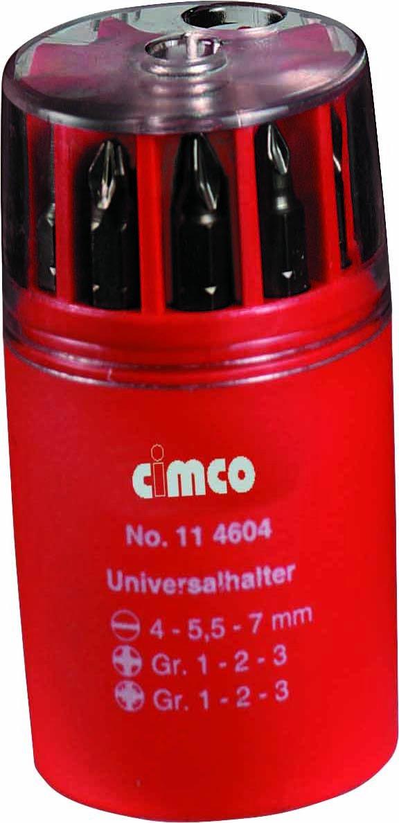 Bit-Box 10teilig für Bits und Universalhalter für Schlitzschrauben