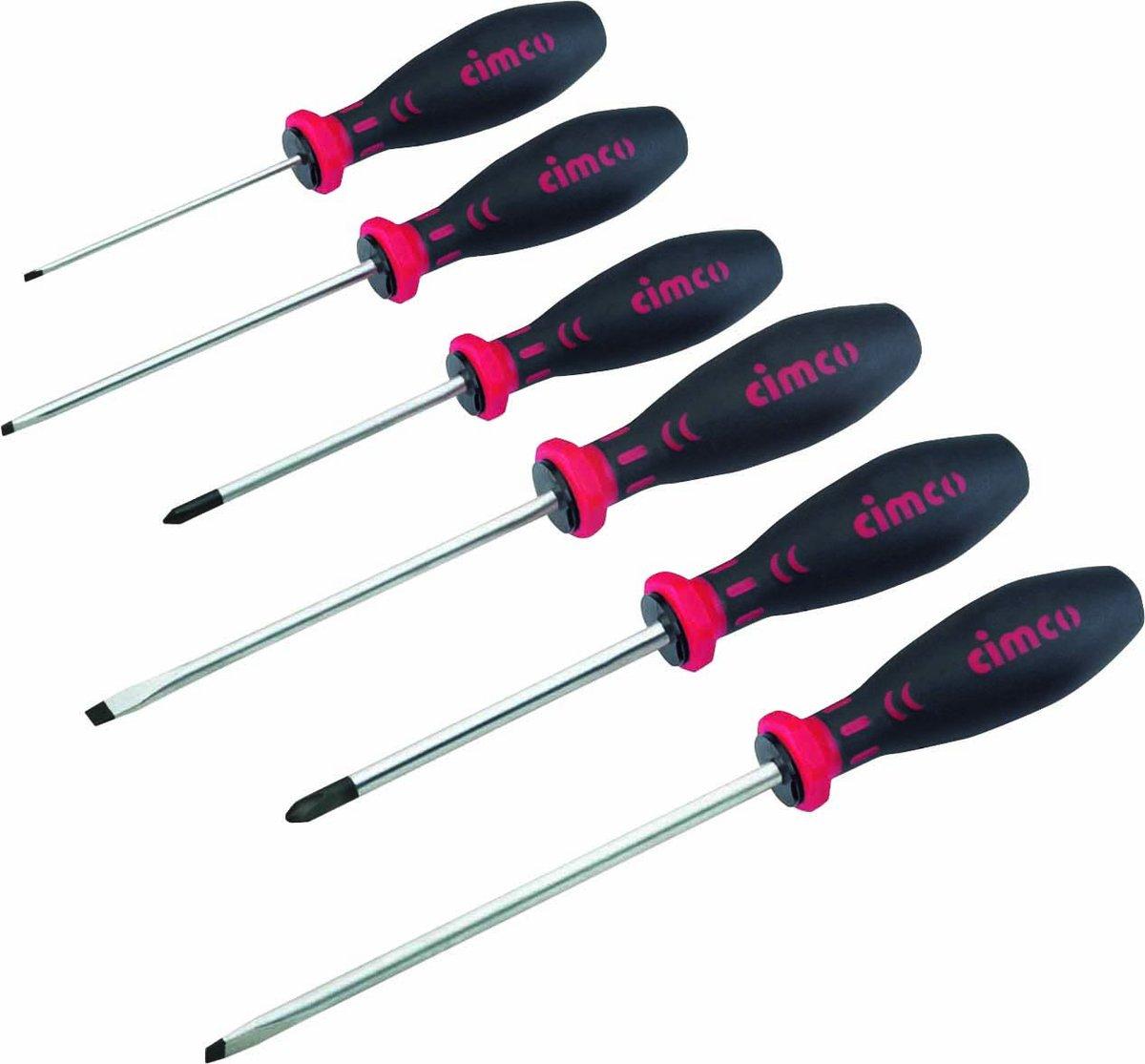 Schraubendreher Sortiment 6 teilig Schlitz und Kreuzschlitz