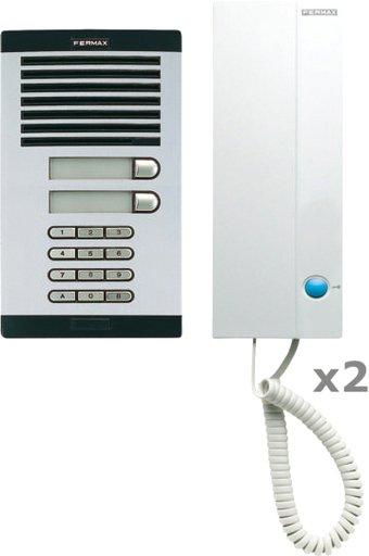 City Kit m. Code Tastatur 2 Fam. Türstation UP, silber