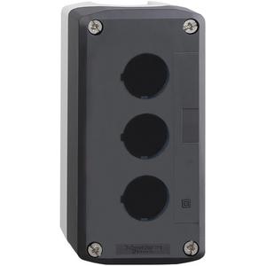 Leergehäuse Harmony XALD Kunststoff dunkelgrau 3 Bohrungen 22mm