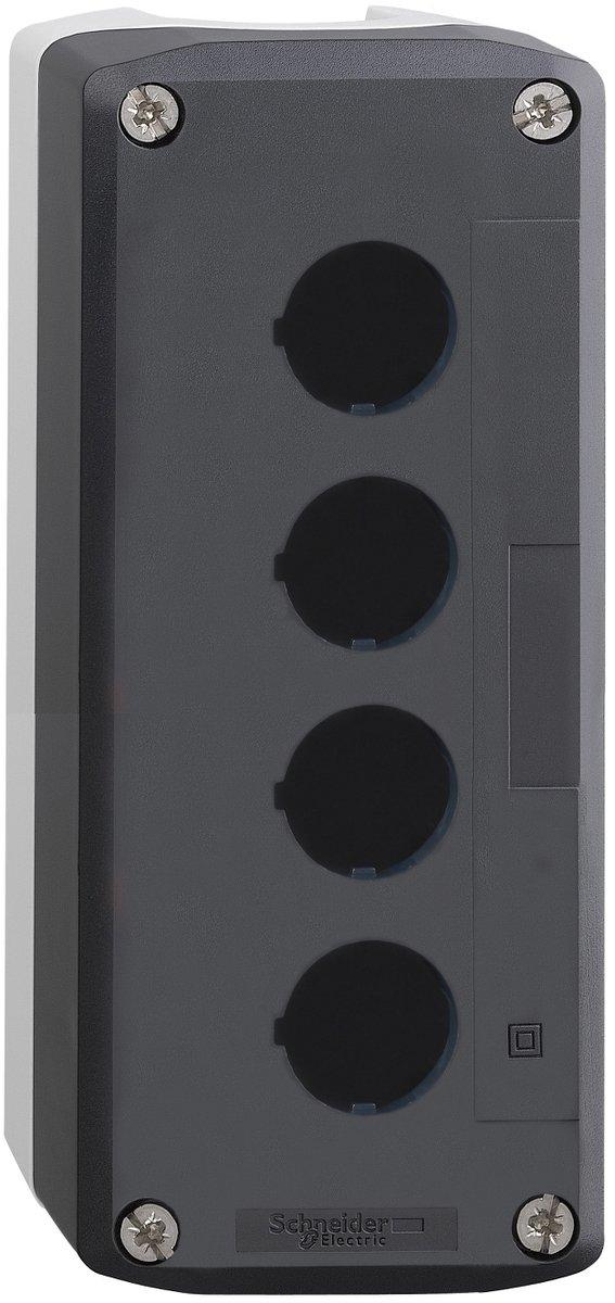 Leergehäuse Harmony XALD Kunststoff dunkelgrau 4 Bohrungen 22mm