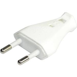 Euro – Stecker ohne Schutzkontakt weiß