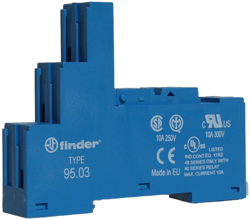 Relaisfassung mit Schraubklemmen für Relaistyp 40.31 schwarz Serie 95