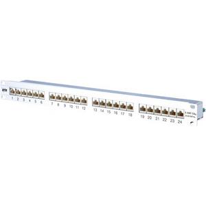 Patchpanel 19 Zoll E-DAT C6A 24 Port 1HE LSA Kat.6a